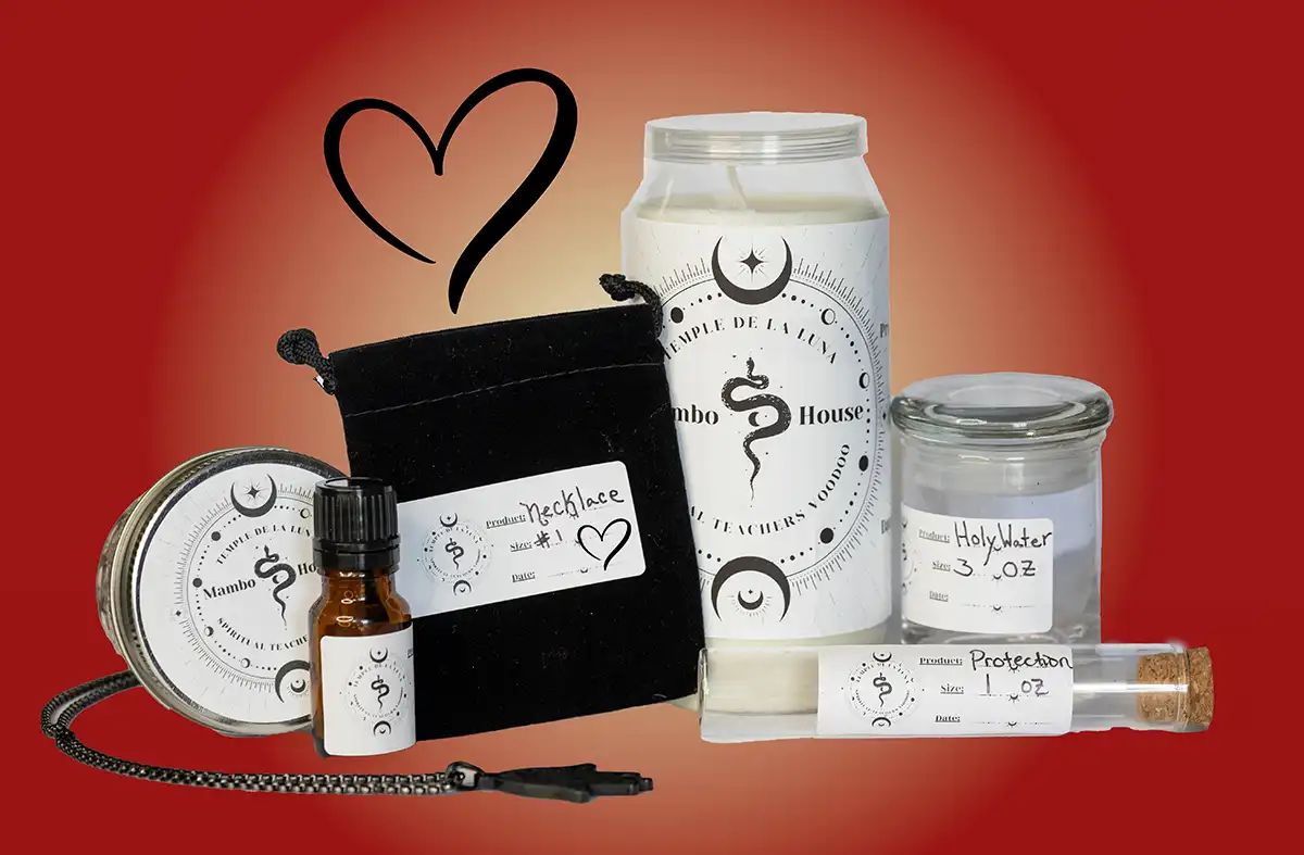 R62_9353 - Copy_Priestess_Shoshana_7-21-24_ASP love red background - Spiritual Teachers Voodoo Magic Package for Love, Magical love collection